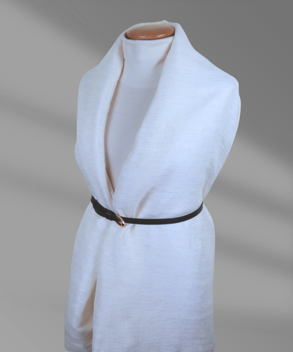 Yvory Raw Silk Scarf