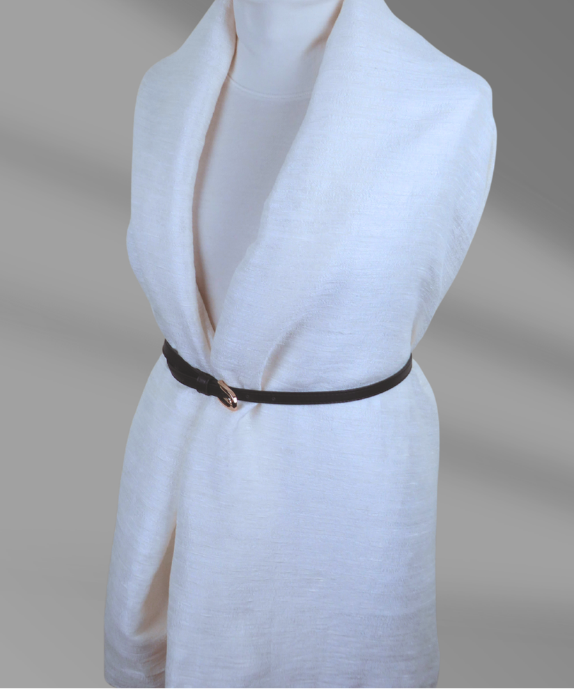 Yvory Raw Silk Scarf